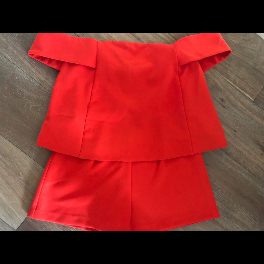 TOPSHOP Off the Shoulder Jumpsuit